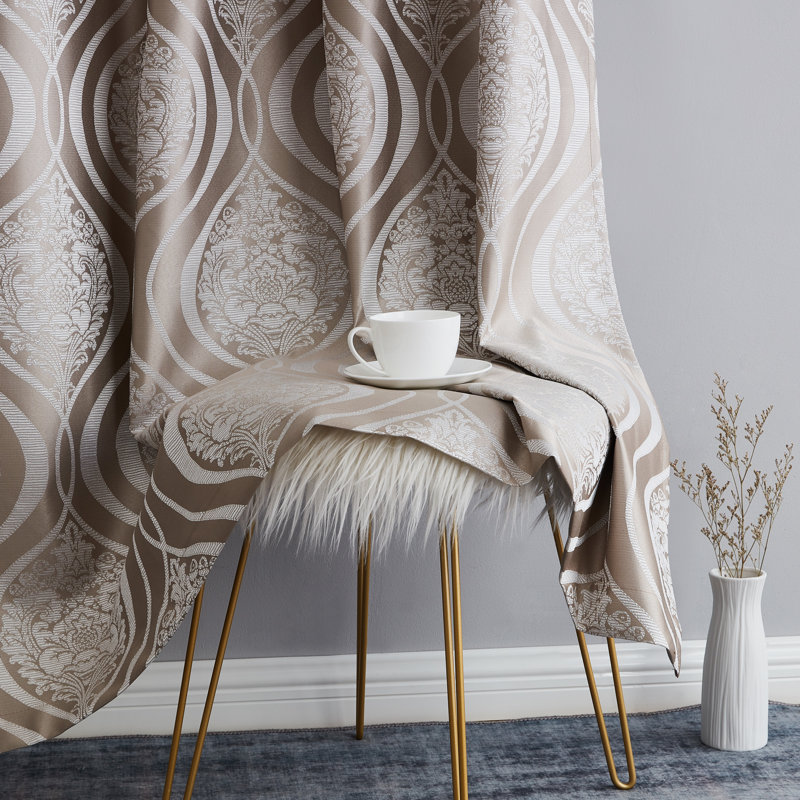 Guildford Curtain Pair, 52" W x 84" L, Taupe