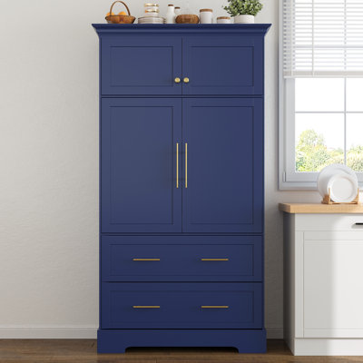 [Assembly Video Available] TOPMAX Farmhouse Freestanding 40''X18''x72.6'' Kitchen Pantry