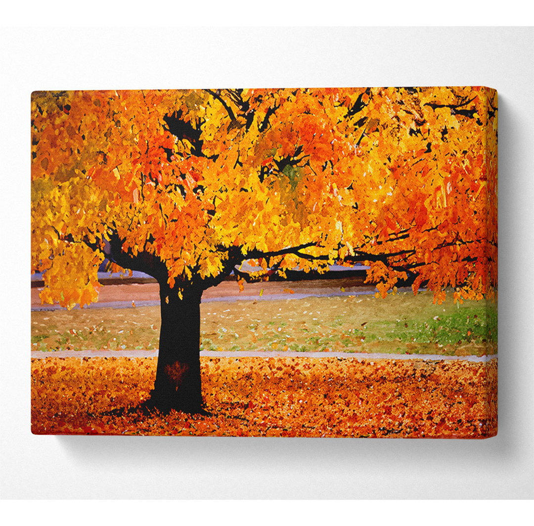 Orange Autumn Tree - Kunstdrucke auf Leinwand