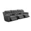 Canapé inclinable Jak, 2 consoles, sièges capitonnés, gris anthracite-100079617