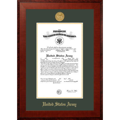 Army Certificate Honors Picture Frame