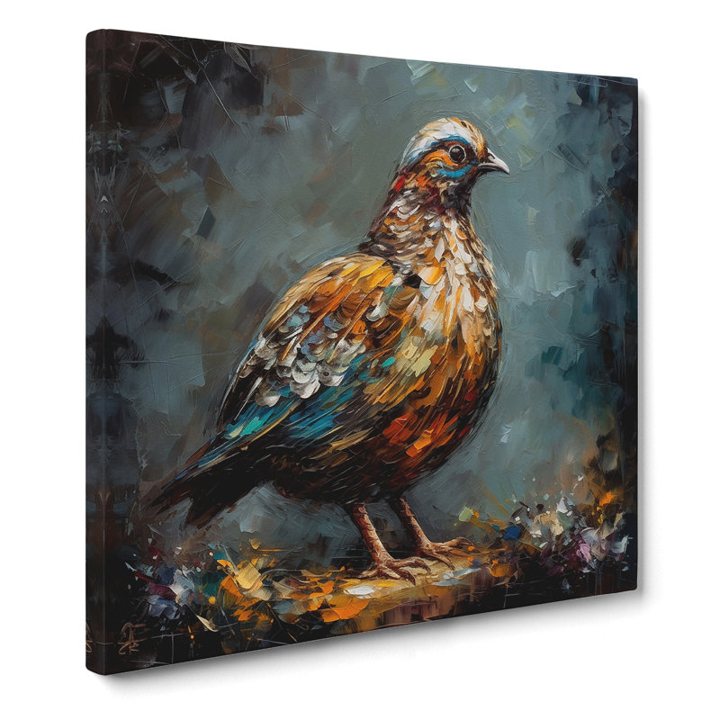 Partridge Palette Knife - No Frame Print, 50cm H x 50cm W x 3cm D