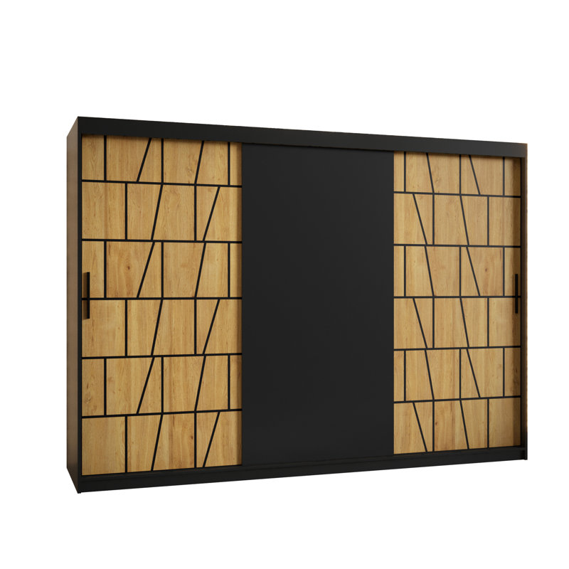 Martti 1 Door Manufactured Wood Wardrobe, 200cm H x 250cm W x 62cm D