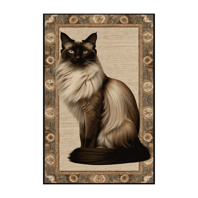  Tapis lavable Balinese Chats, Tapis de couloir 2 pi x 4 pi