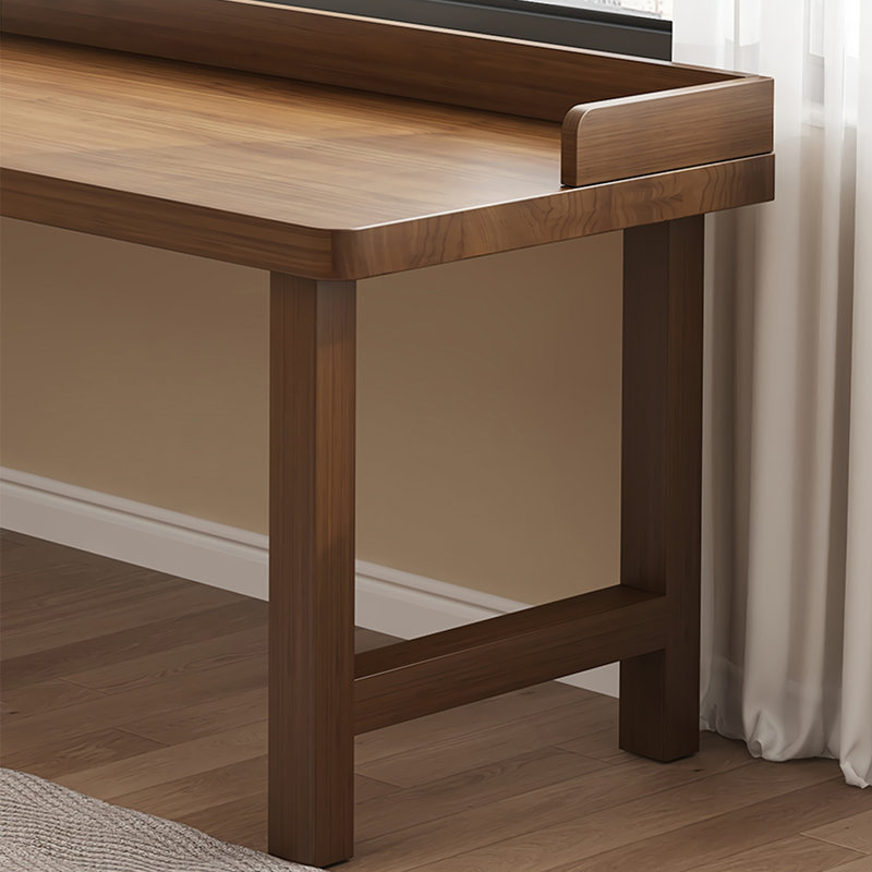 Bureau simple en bois de pin massif brun, H 29,5 po x l 55,1 po x P 23,6 po