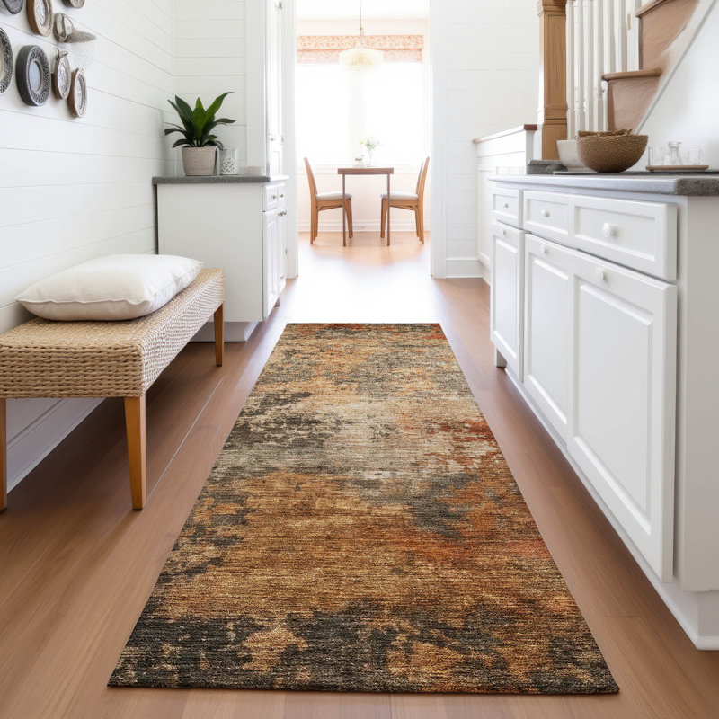 Premium Machine Washable Jessie AMF1216 Abstract Rug, Runner 2'3" x 7'6"