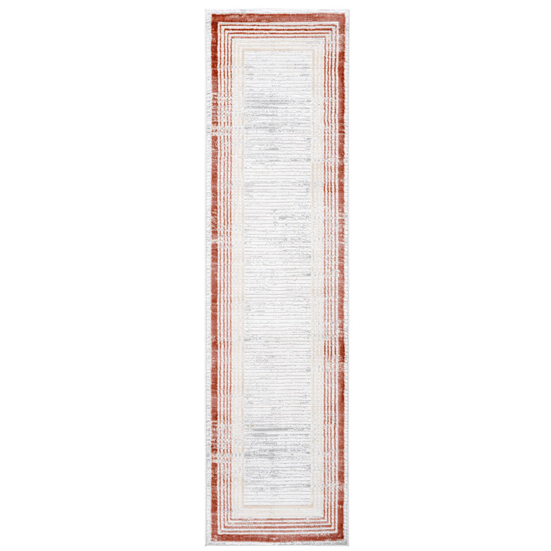 Area Rug, Collection Brown / Ivory / Bordered, Runner 2'2" x 8'