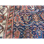 Tapis de surface en laine bleu/brun 3 pi 1 po x 3 pi 4 po noué la main one-of-kind Briony