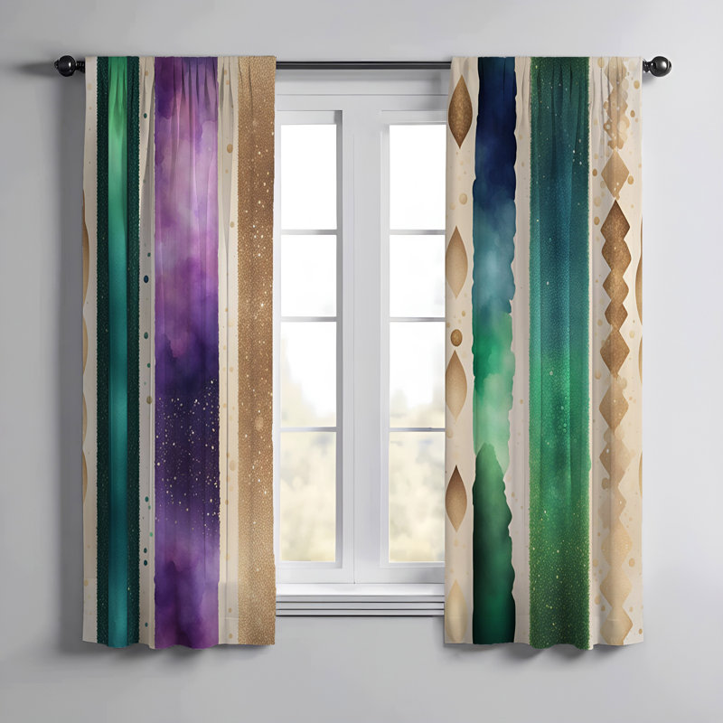Paire de rideaux semi-transparents en polyester Rockston, L 20 po x L 52 po