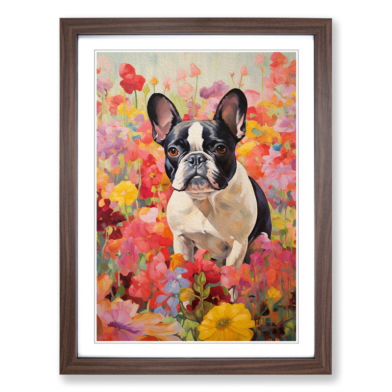 Single Picture Frame Print on Wood, 46cm H x 34cm W, Walnut Framed