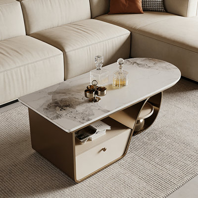 Table basse en pierre frittée