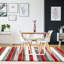 Tapis rouge à motif géométrique Lantanas-1604537573