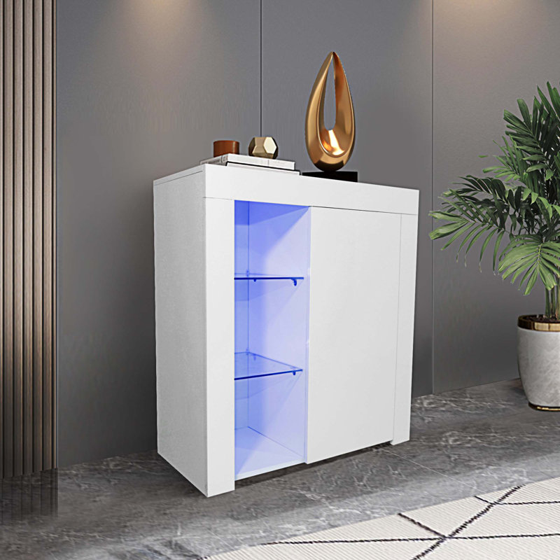 Buffet de cuisine avec lumière DEL, Blanc