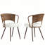 Ensemble table et chaises ovales extensibles (39,37" à 70,87") avec chaises en rotin tressé-1175600236-1175600237