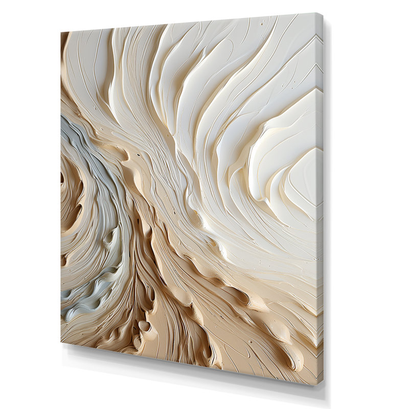 Reproduction d'art sur toile, blanc et or champagne III, Toile tendue, H 32 po x l 24 po x P 1 po