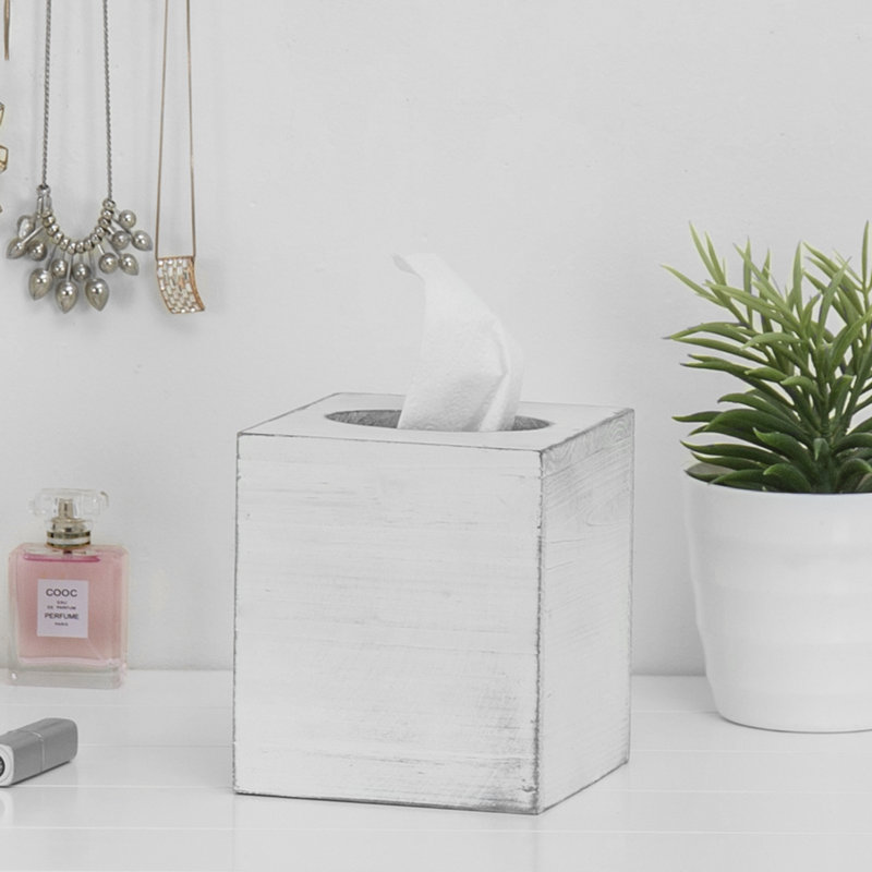 Tissue Box Cover, White