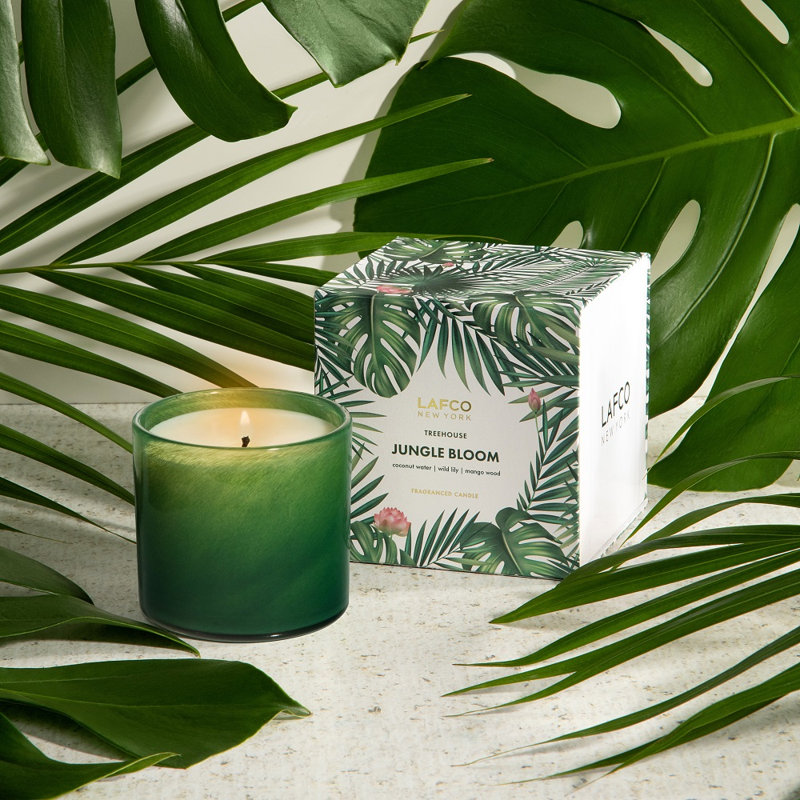 House and Home 15.5oz Jungle Bloom Signature Candle - Treehouse, 6.5 oz.