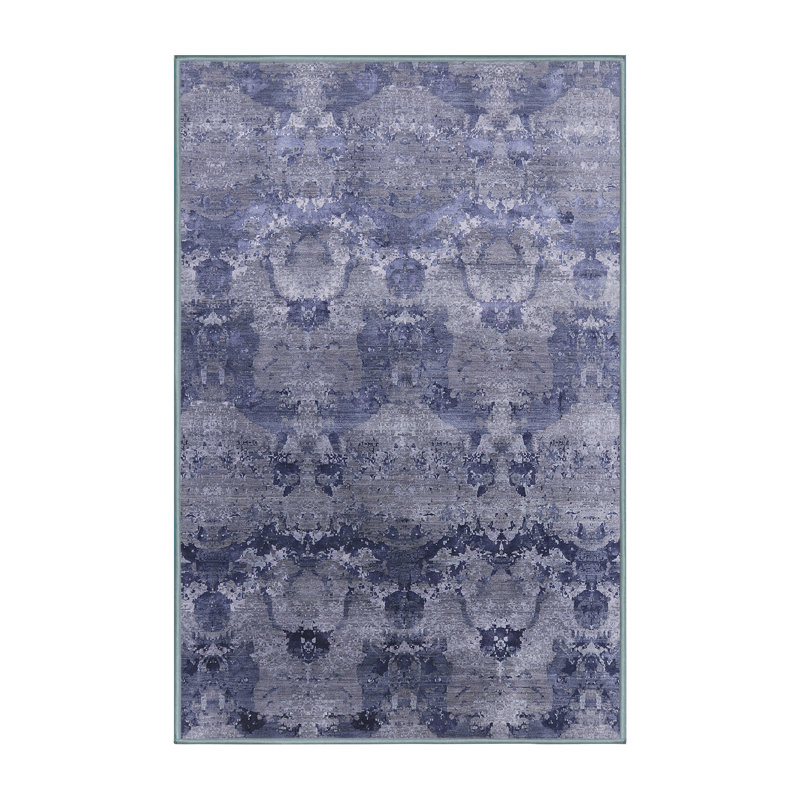 Tapis oriental noir et gris, Rectangle 5 pi x 7 pi