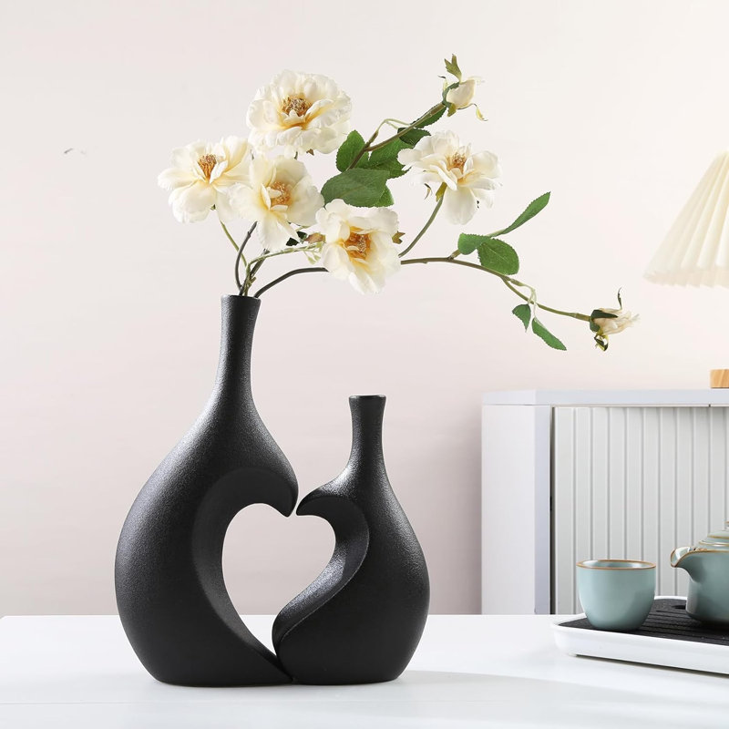 Black Ceramic Vase
