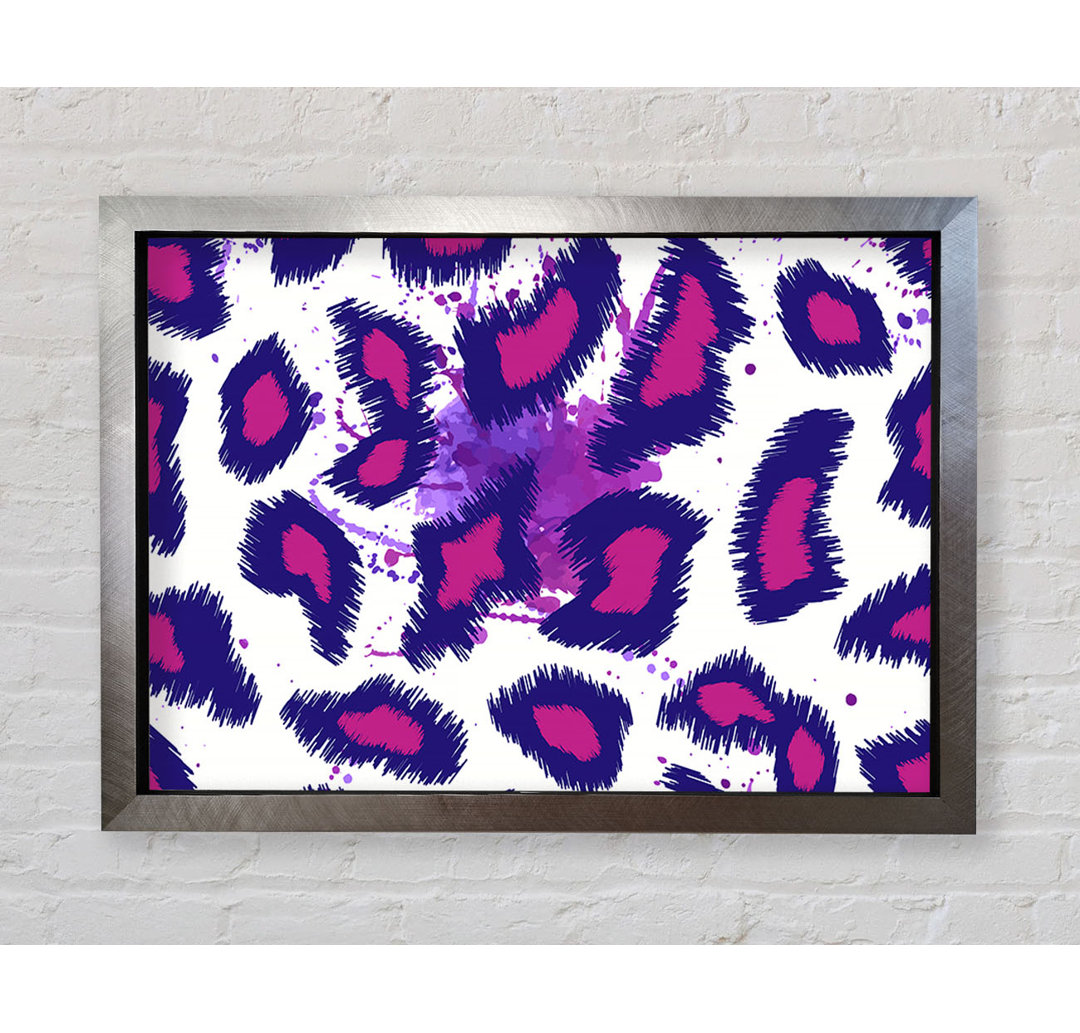 Gerahmtes Leinwandbild Pop Art Leopard Print