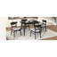 Table de salle à manger de style Mid-Century 5 pièces, une table en faux bois et 4 chaises rembourrées, une structure de pieds en bois d'hévéa, une table rectangulaire avec structure robuste, une surface facile d'entretien et un support stable-741562348-741562352-741562359