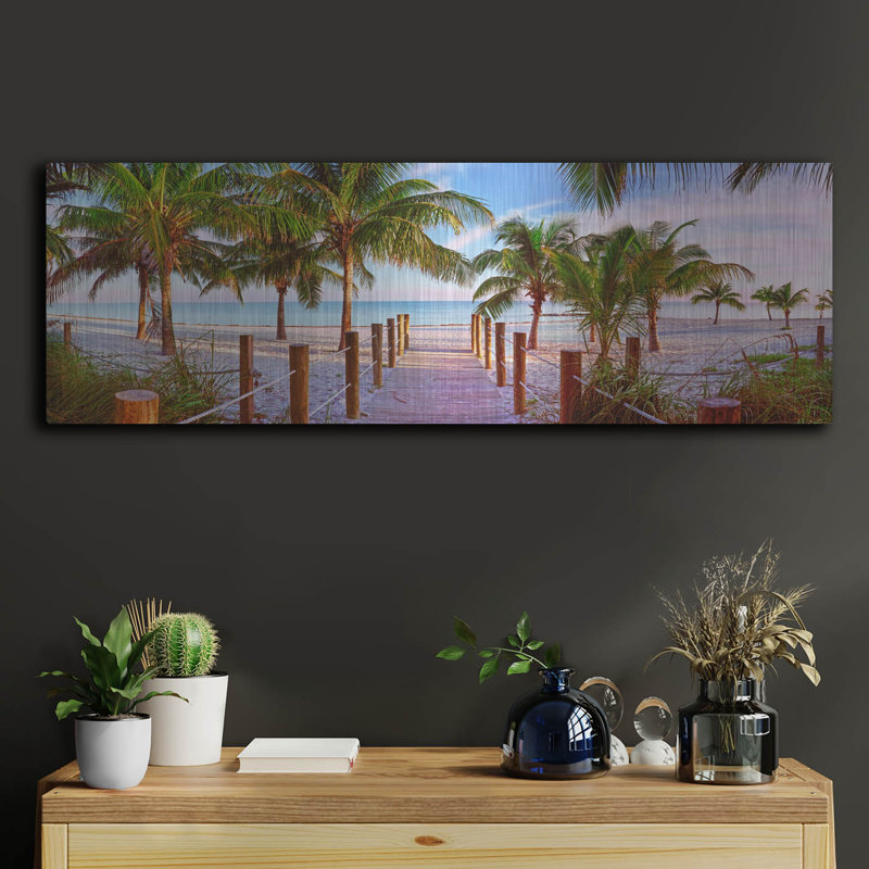 «Swather Beach» par Jack Reed, art mural en métal, H 12 po x l 36 po