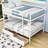 2 Drawers Wooden Bunk Bed with Ladder-1533013098-1533013100