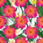 Tropical Pattern With Leaves And Flowers by Andrea_Hill - Wrapped Canvas Print-1633652519