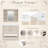 36" Bathroom Vanity With Mirror Cabinet, Adjustable Shelf, Bathroom Storage Cabinet With 4 Drawers, Solid Wood Frame Bathroom Storage Cabinet - Beige-1011244376