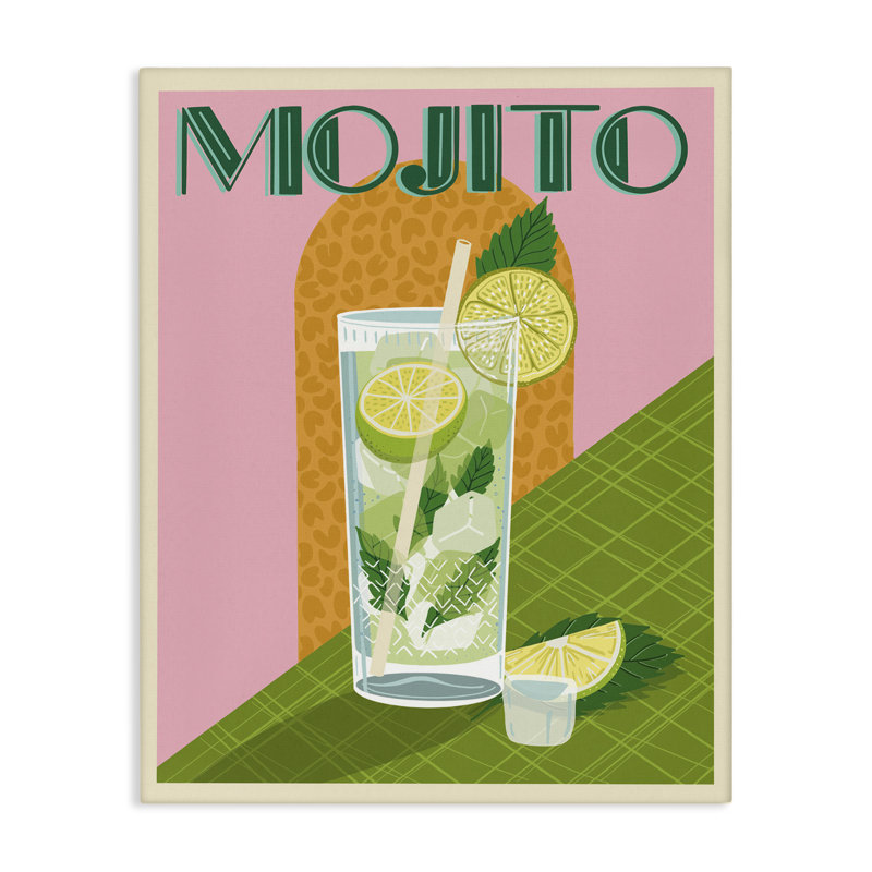 Art mural classique sur toile Mojito par Jo Reid, H 30 po x l 24 po
