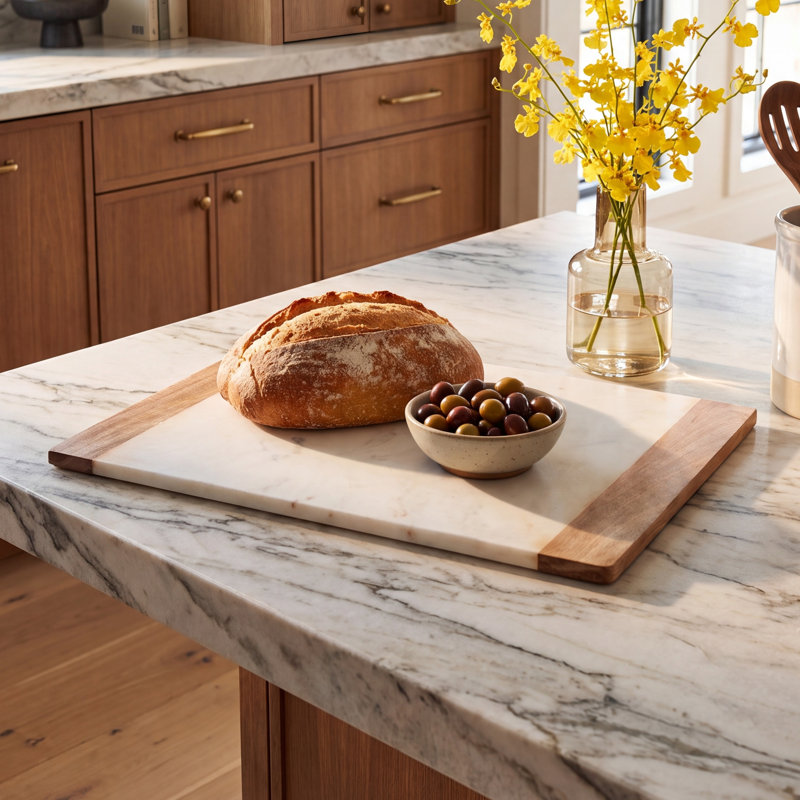 Hibiscus Marble Pastry Board
