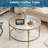 VINGLI Double Coffee Table Round Glass 78*78*49Cm-2039933334