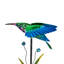 36"H Solar Hummingbird Garden Stake
