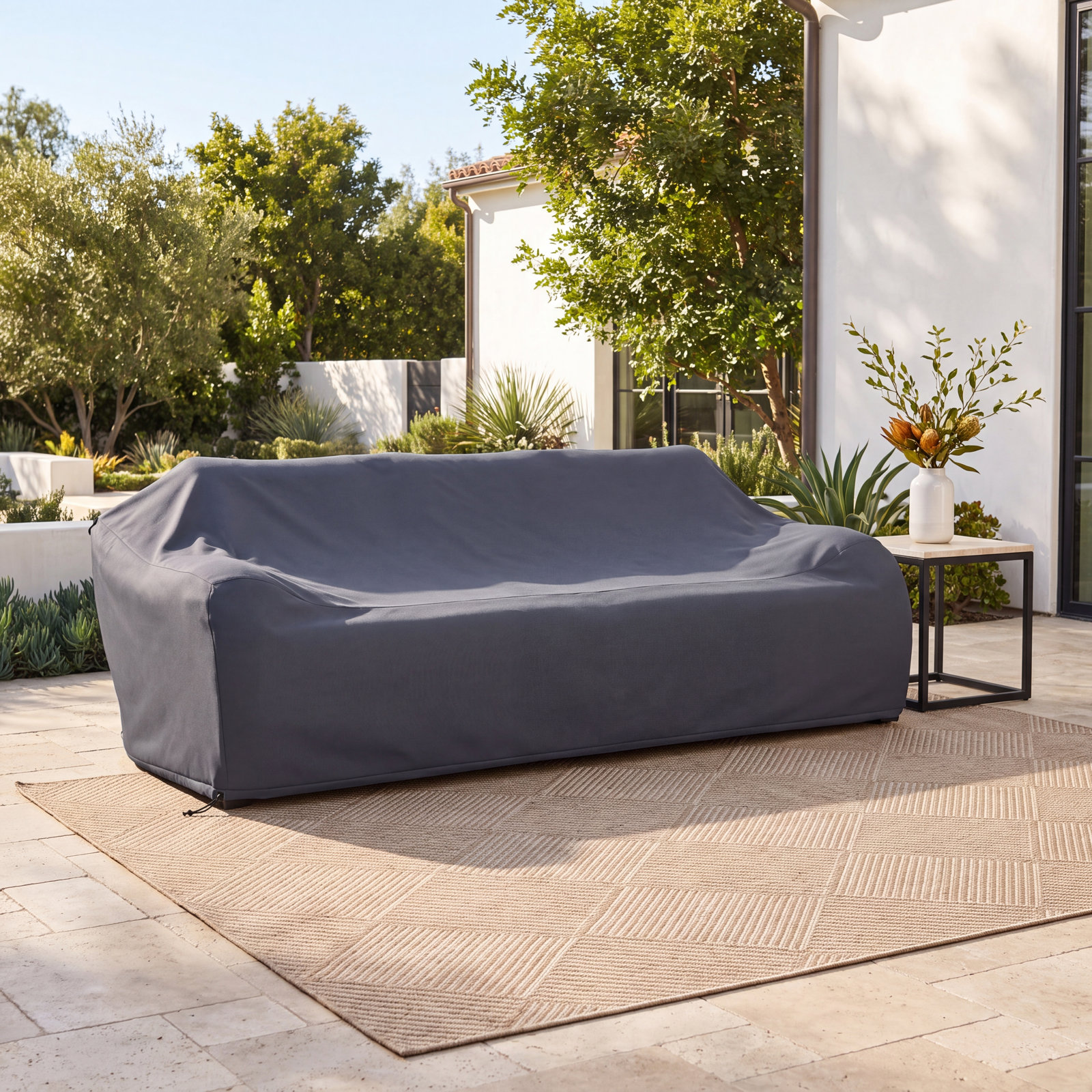 81" Wicker Outdoor Patio Sofa Cover