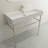 BOCCHI Milano 18.3'' Fireclay Rectangular Bathroom Sink with Overflow-90558848-90558849