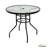 Daylin Round Glass Outdoor Coffee Table Umbrella Hole , 32 " W 32 " D
