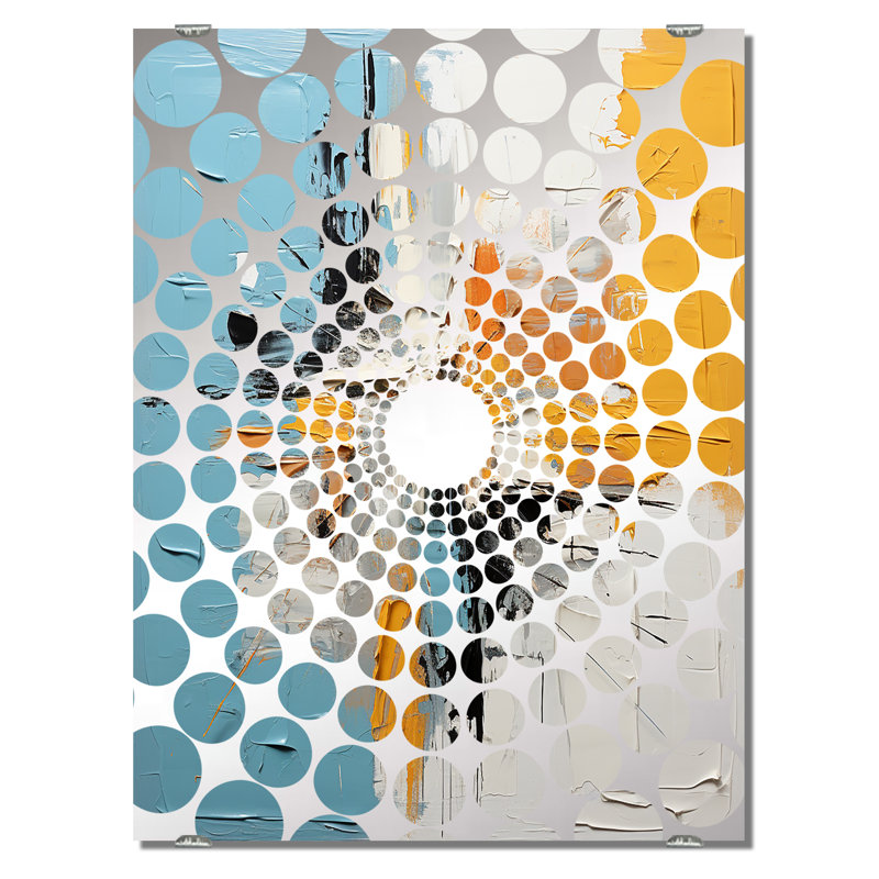 Kakarla - Grand miroir mural abstrait, 32 po x 24 po