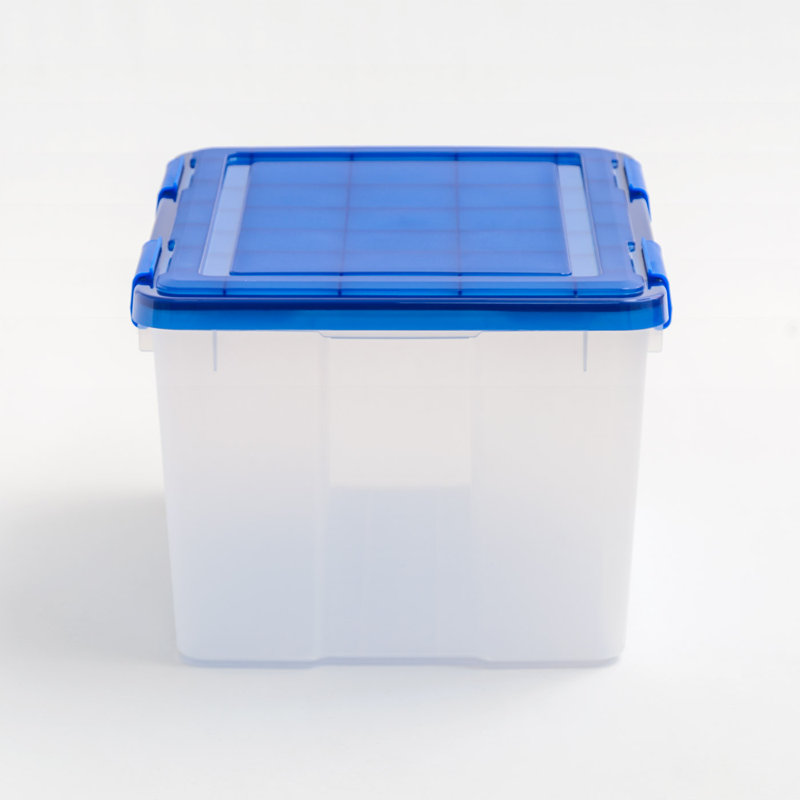 IRIS Weatherproof Clear Plastic Storage Tote, 46.5 qts.
