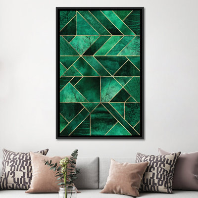 «Abstract Nature - Emerald Green» par Elisabeth Fredriksson - impression d'art graphique