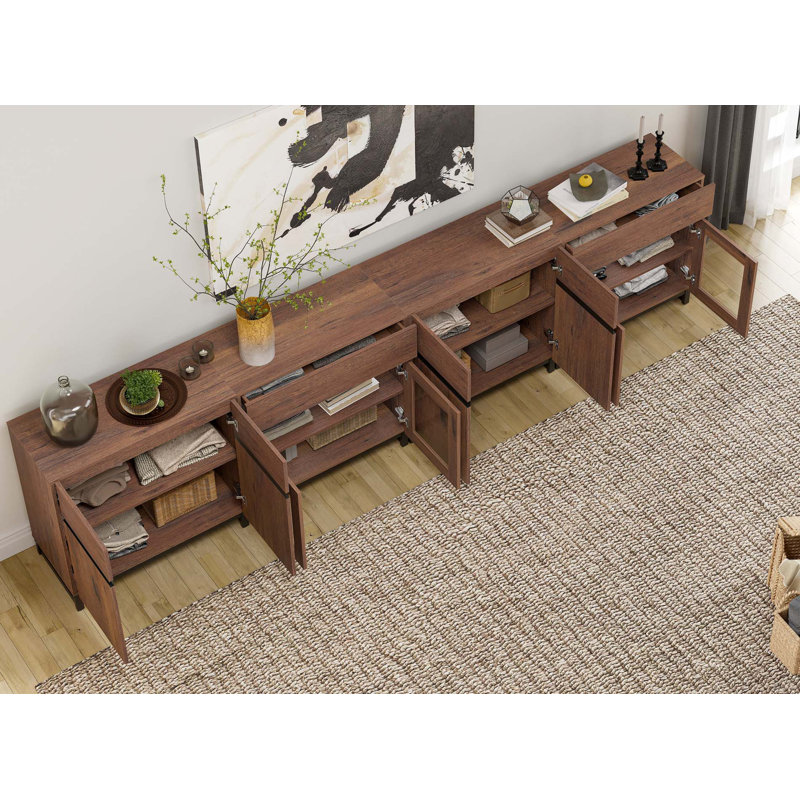 4 In 1 Dresser With  Doors And 2 Drawers, Modern Chest Of Drawers With Adjustable Shelf And  Base, Closet Organizers And Storage Cabinet