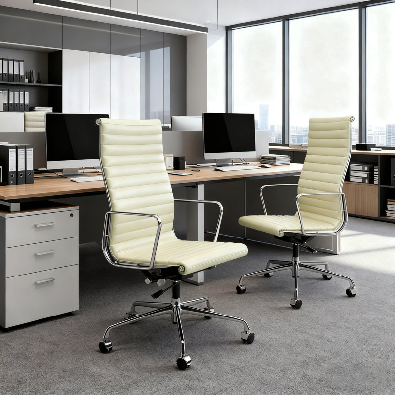 Chaise de bureau avec structure et base en aluminium, chaise de salle de conférence pivotante