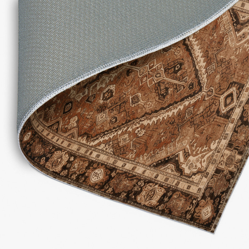 Tapis turc intérieur et extérieur brun, Rectangulaire 2 pi x 3 pi