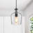 Latvia 1 - Light 6" Antique Black Mouth-blown Small Glass Single Jar Pendant