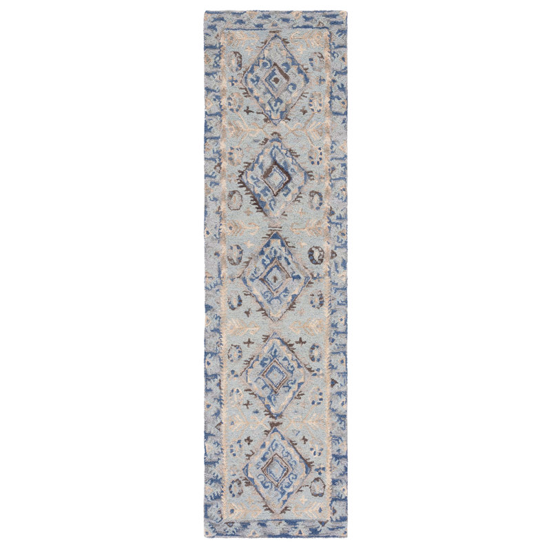 Deyoung Hand Tufted Wool Southwestern Rug, Runner 2'3" x 7'
