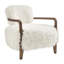 Chaise d'appoint en fausse fourrure blanche Zinnia-224999342