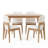 Urquhart 5-Piece Mid Century Modern Dining Table Set With Upholstered Chairs