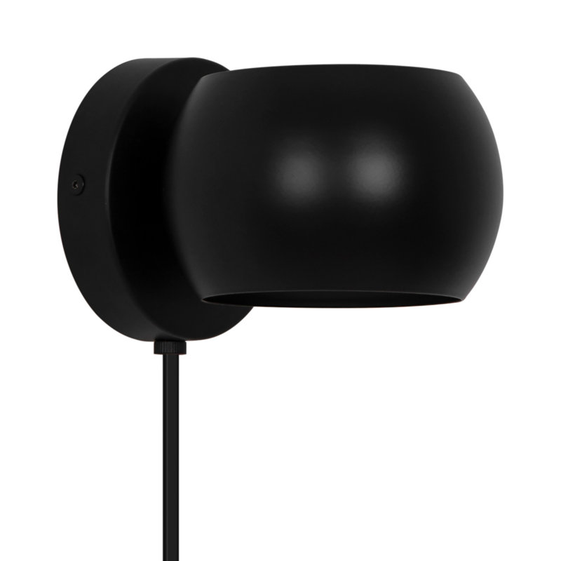 Steel Flush Mounted Sconce, Black
