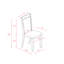 L'ensemble de table de salle à manger 6 pièces contient une table de salle à manger rectangulaire avec des pieds en X et 4 chaises Parson en tissu Shitake en lin avec un banc, finition noire brossée-972106972-972106973-996214678