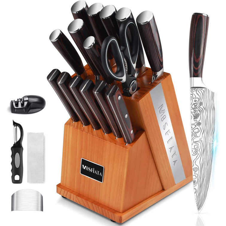 MOSFiATA 7 Piece Kitchen Knife Set, Ultra Sharp Knife Set with High Carbon  Stainless Steel Handle, Knives Set for Kitchen, Chef Knife Set Come with