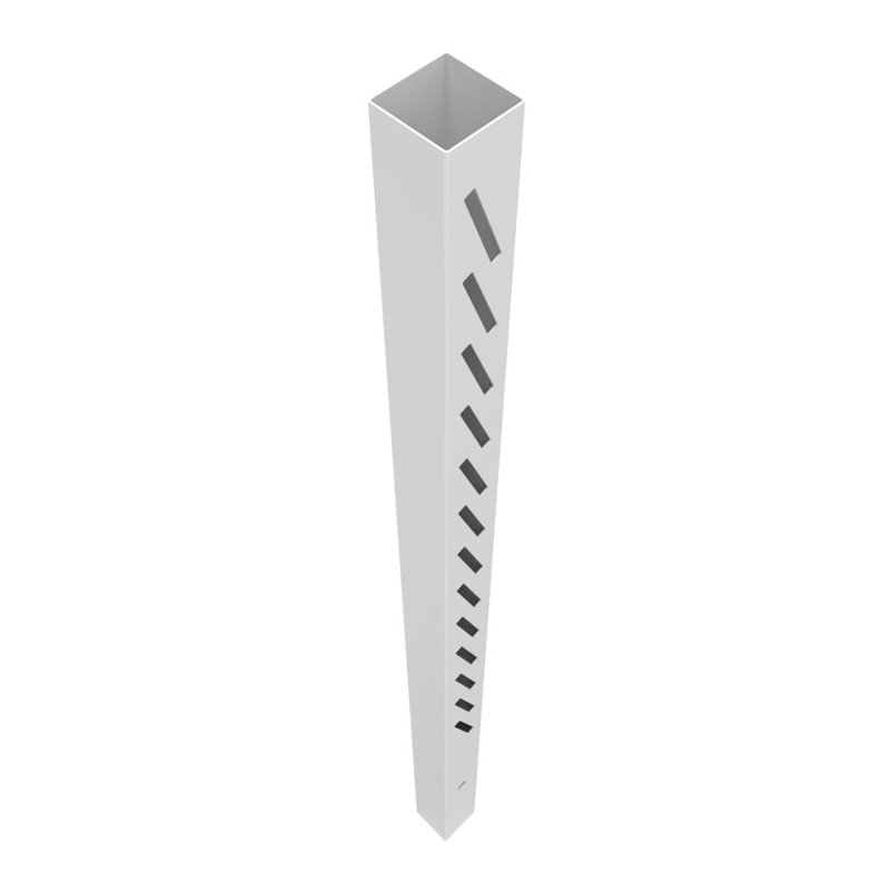 Louvered 5-in x 5-in x 102-in Right End/Gate Post, White